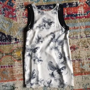 HAUTE HIPPIE - sleeveless white silk floral dress